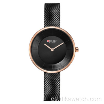 Nuevos relojes de mujer CURREN, reloj de pulsera de cuarzo de acero inoxidable de lujo de marca superior para mujer, reloj de pulsera creativo para mujer, reloj femenino